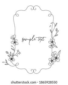 Cherry blossom frame frame illustration vector material