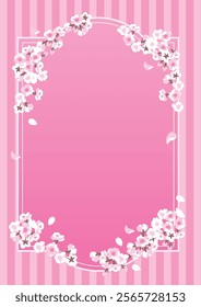 Cherry blossom frame (pink border background)