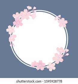 Cherry blossom frame ,vector illustration