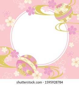 Cherry blossom frame ,vector illustration