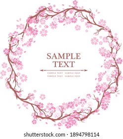 Cherry blossom frame frame wallpaper
