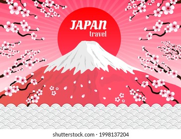 cherry blossom and fuji mountain