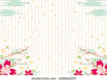 cherry blossom and golden confetti for cerebration