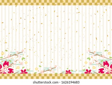 cherry blossom and golden confetti for cerebration