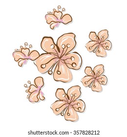 Cherry Blossom Hand Drawn