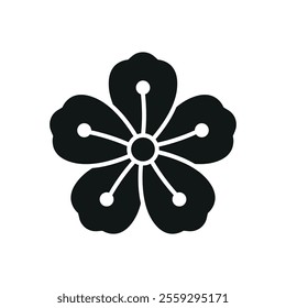Cherry Blossom Icon: A timeless symbol of elegance and beauty, perfect for enhancing your designs with a touch of floral sophistication