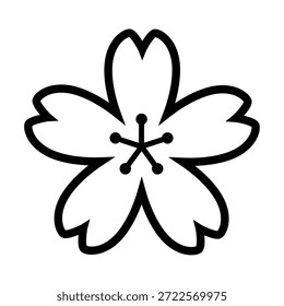 Ilustração do vetor do ícone da flor de cereja