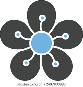 Imagen vectorial de icono de cerezo Blossom. Adecuado para aplicaciones web móviles y medios de impresión.