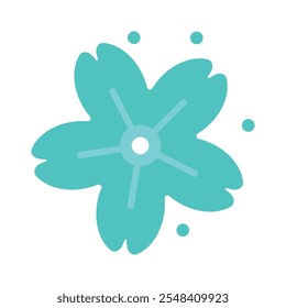 Ícones de flor de cereja, ilustração vetorial minimalista e elemento gráfico transparente. Isolado no fundo branco.