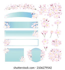 Cherry blossom illustration, decoration, design parts, white background, stock illustration.
Japan, Cherry Blossom, Flower, Season.