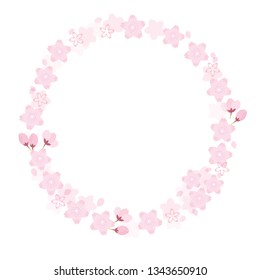 Cherry blossom illustration frame