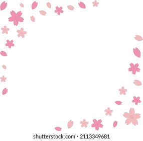 marco de ilustración de cerezo en flor, con espacio de texto.