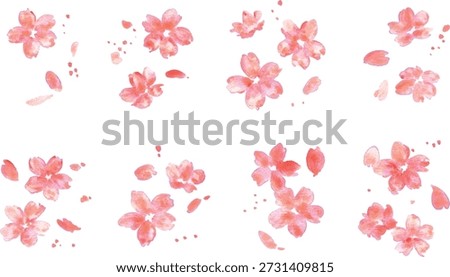 
Cherry blossom illustration. Spring background with watercolor cherry blossoms. Cherry blossom vector illustration. Spring cherry blossom frame.