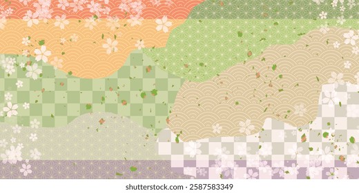 cherry blossom Japanese paper pattern background