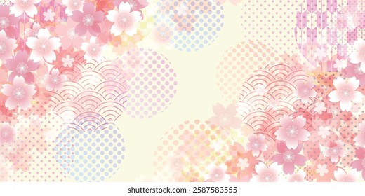 cherry blossom Japanese paper pattern background