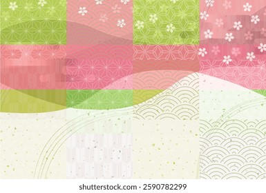 cherry blossom Japanese paper pattern background