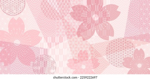 cherry blossom Japanese pattern spring background