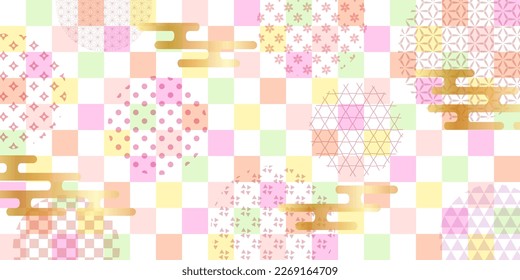 cherry blossom Japanese pattern spring background