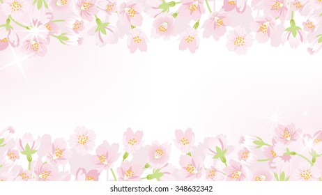 Cherry blossom line frame -EPS10