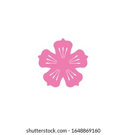 Cherry blossom logo vector illustration