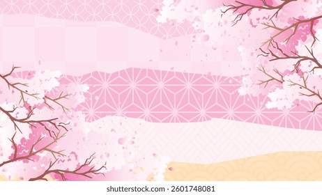 Cherry blossom material of plants that bloom in spring
