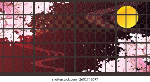 Cherry blossom material of plants that bloom in spring
