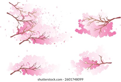 Cherry blossom material of plants that bloom in spring
