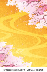 Cherry blossom material of plants that bloom in spring
