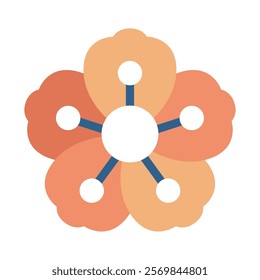 Cherry Blossom nature spring icon illustration
