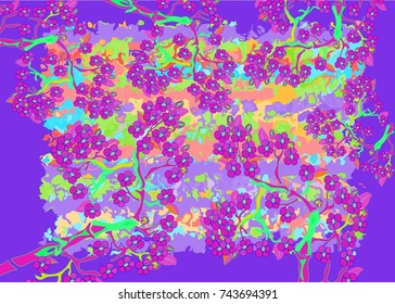 cherry blossom on a bright background
