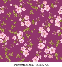 Cherry blossom pattern.