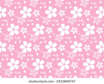 Cherry blossom pattern background vector illustration
