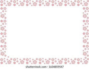 Cherry blossom petal frame material