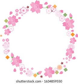 Cherry blossom petal frame material