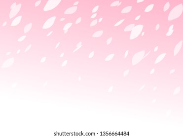 Cherry blossom petals dancing in the sky