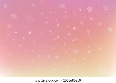 Cherry blossom petals falling background