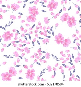 cherry blossom or sakura floral pattern