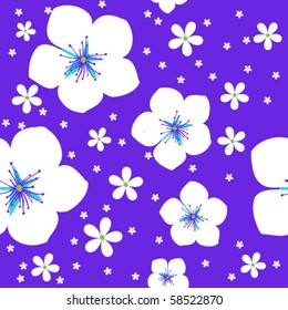 Cherry blossom. Seamless background.
