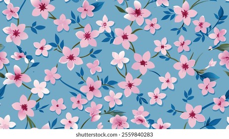 Cherry Blossom seamless background pattern