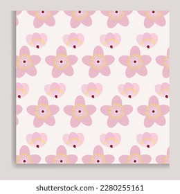 Cherry blossom seamless flowers pattern.