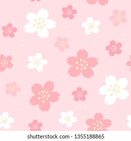 Cherry Blossom Seamless Pattern Stock Vector (Royalty Free) 1355188865 ...