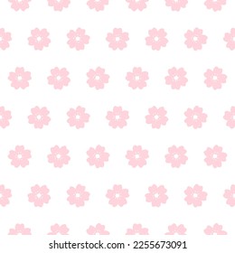 Cherry blossom seamless pattern. Japanese flower pattern vector background.
