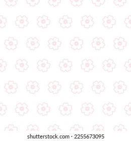 La floración del cerezo es un patrón sin fisuras. Fondo vectorial del patrón floral japonés.
