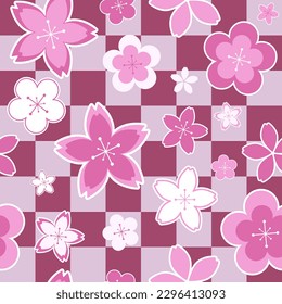 Cherry Blossom seamless pattern.  Trendy Flower Sakura. 