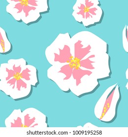 Cherry blossom seamless pattern. Vector illustration. Eps 10