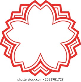 Cherry blossom shaped stamp frame