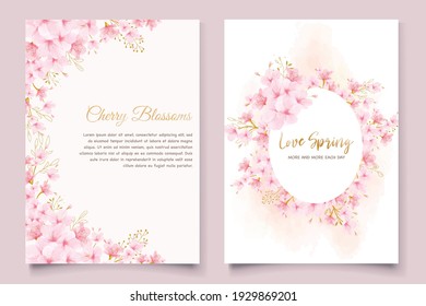 cherry blossom spring card set