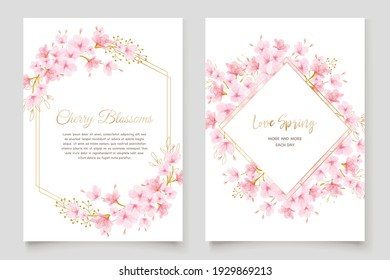 cherry blossom spring card set