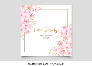 cherry blossom spring card set