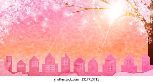 Cherry Blossom spring flower background